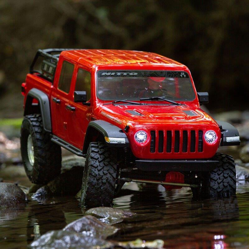 AXIAL 1/10 SCX10 III Jeep JT Gladiator 4X4 Rock Crawler with Portals RTR, Red - 30