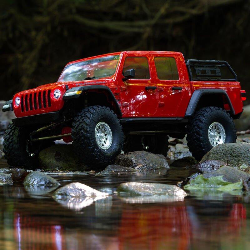AXIAL 1/10 SCX10 III Jeep JT Gladiator 4X4 Rock Crawler with Portals RTR, Red - 28