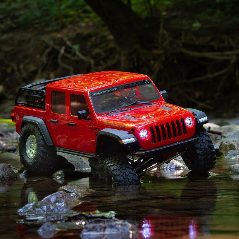 AXIAL 1/10 SCX10 III Jeep JT Gladiator 4X4 Rock Crawler with Portals RTR, Red - 29