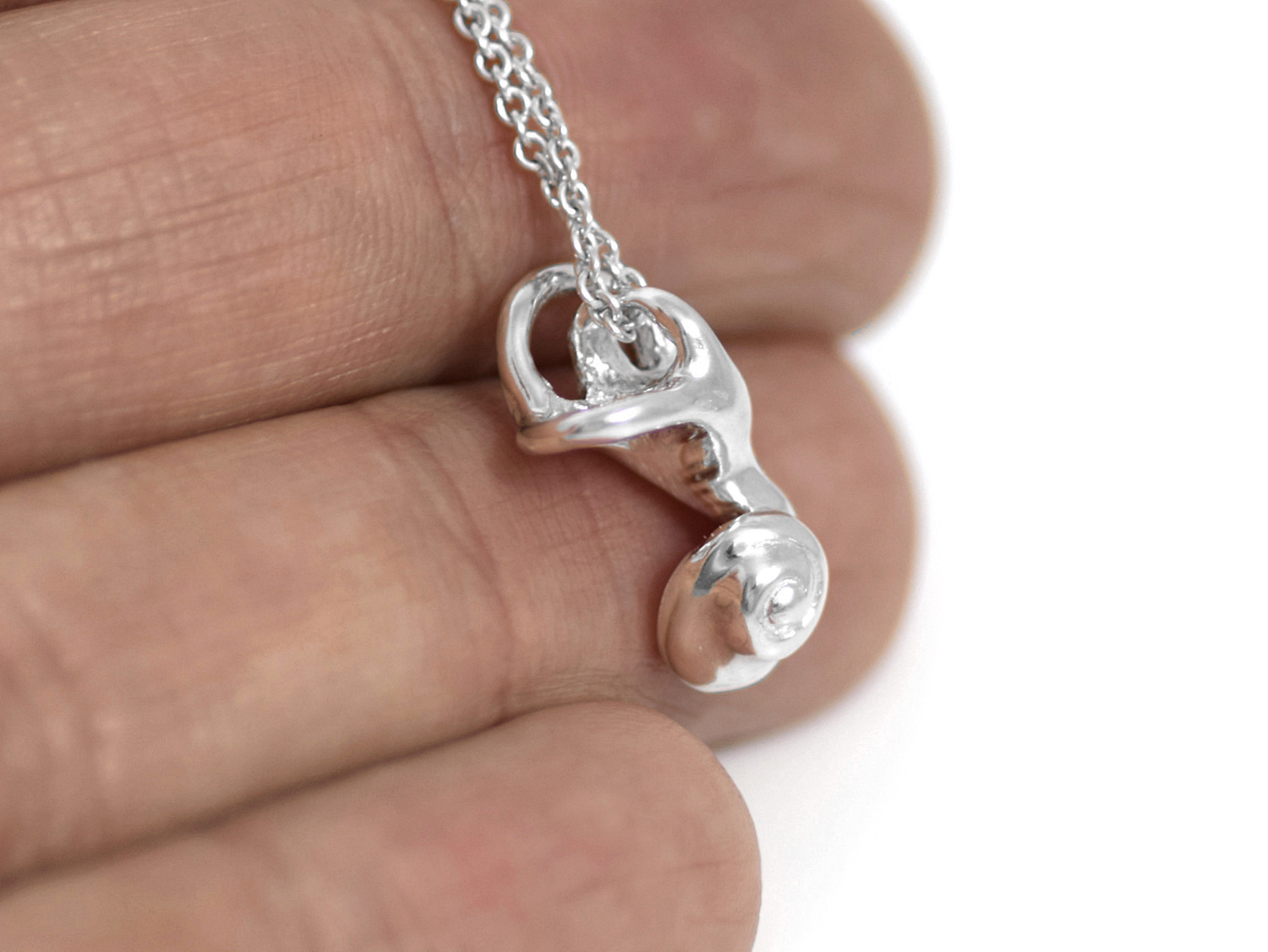 Hörselsnäcka Halsband, Anatomi Smycke i Silver - 5
