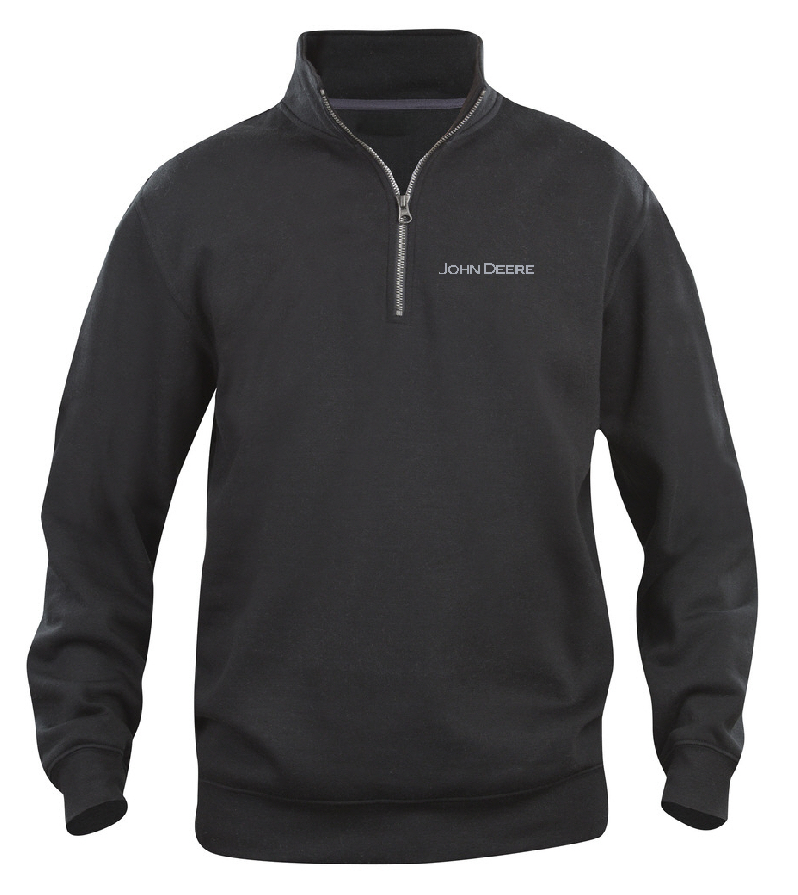 Sweatshirt med HalfZip "John Deere"-Svart