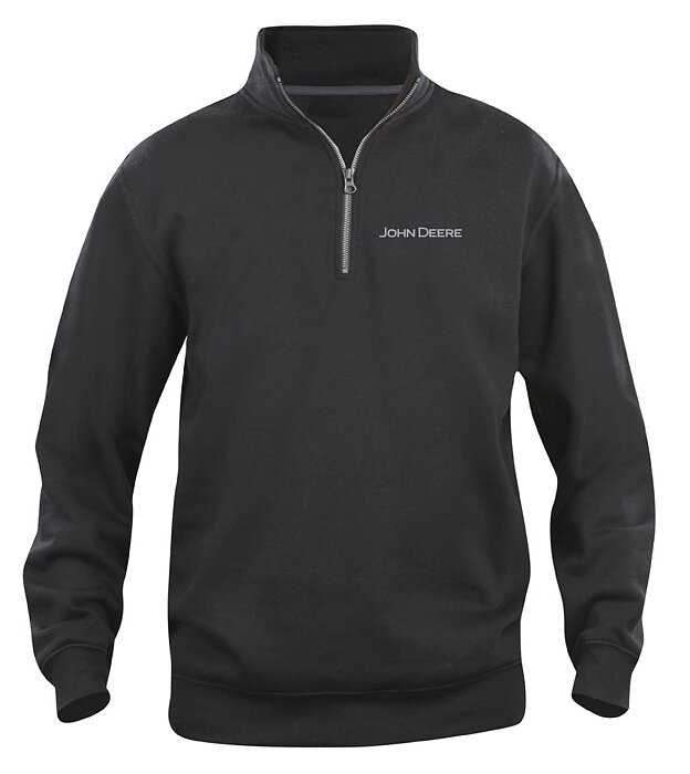 Sweatshirt med HalfZip "John Deere"-Svart
