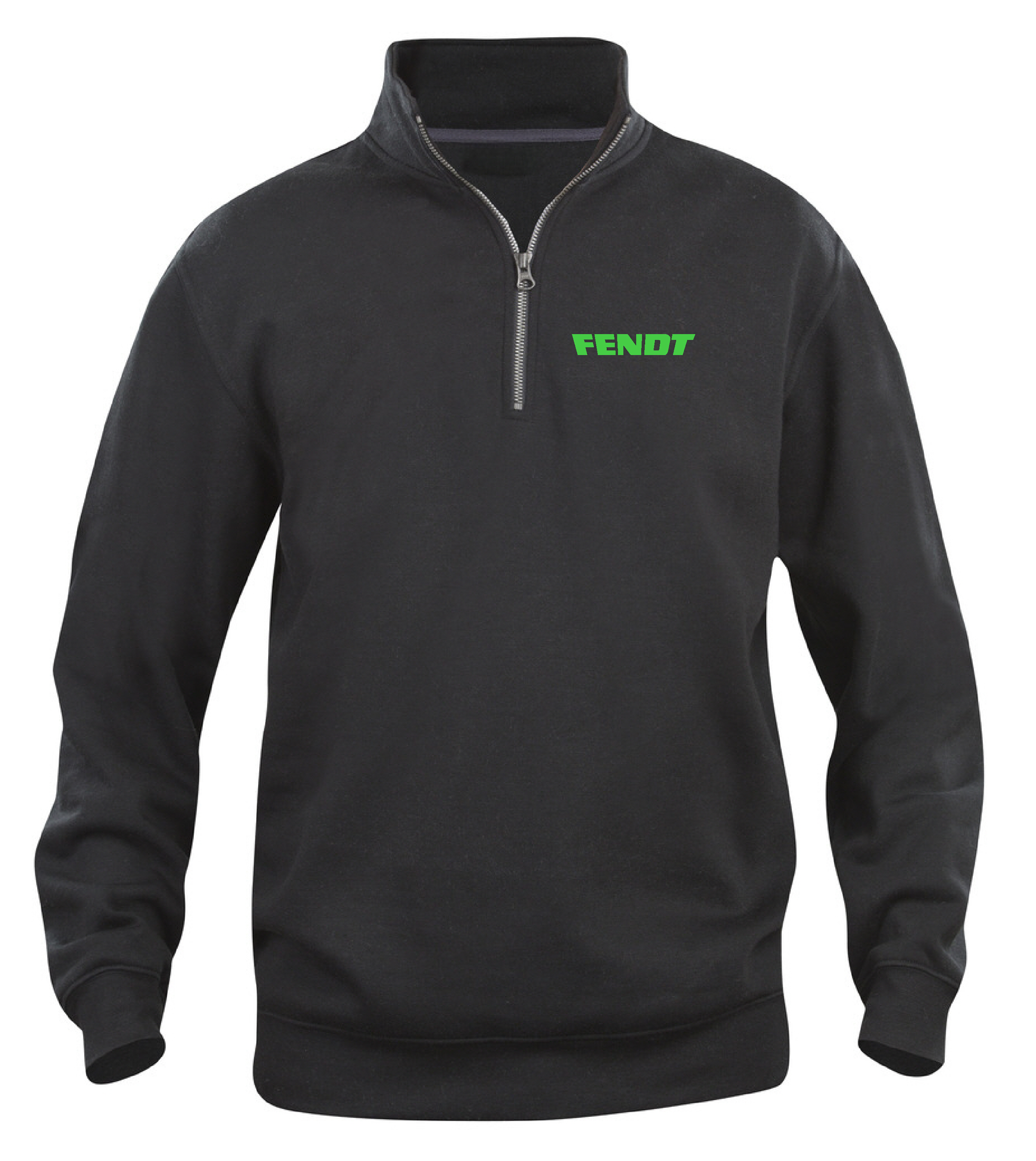 Sweatshirt med HalfZip "Fendt"-Svart