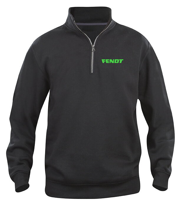 Sweatshirt med HalfZip "Fendt"-Svart