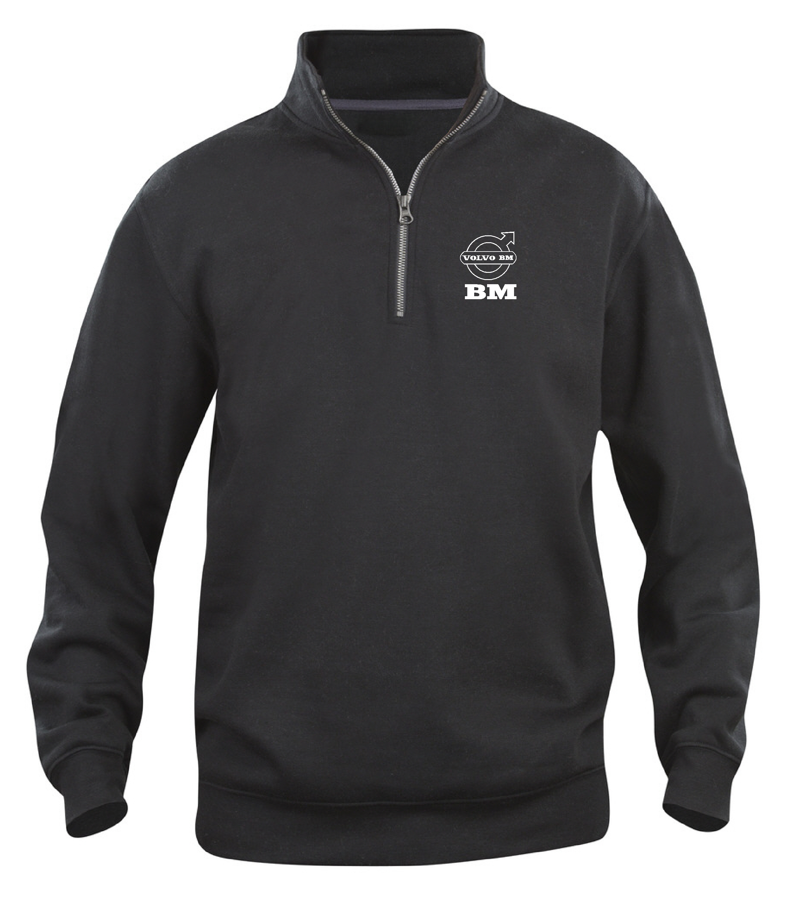 Sweatshirt med HalfZip "Volvo BM-Svart
