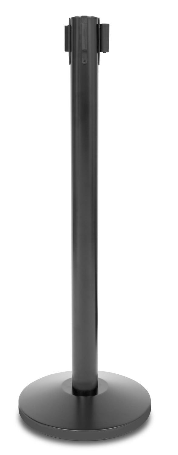 Köbarriärstolpe, svart matt, krom, vit - 8