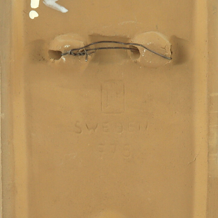 Annika Kihlman (1971) Rectangular Wall Plaque with Butterfly Motif 29 cm