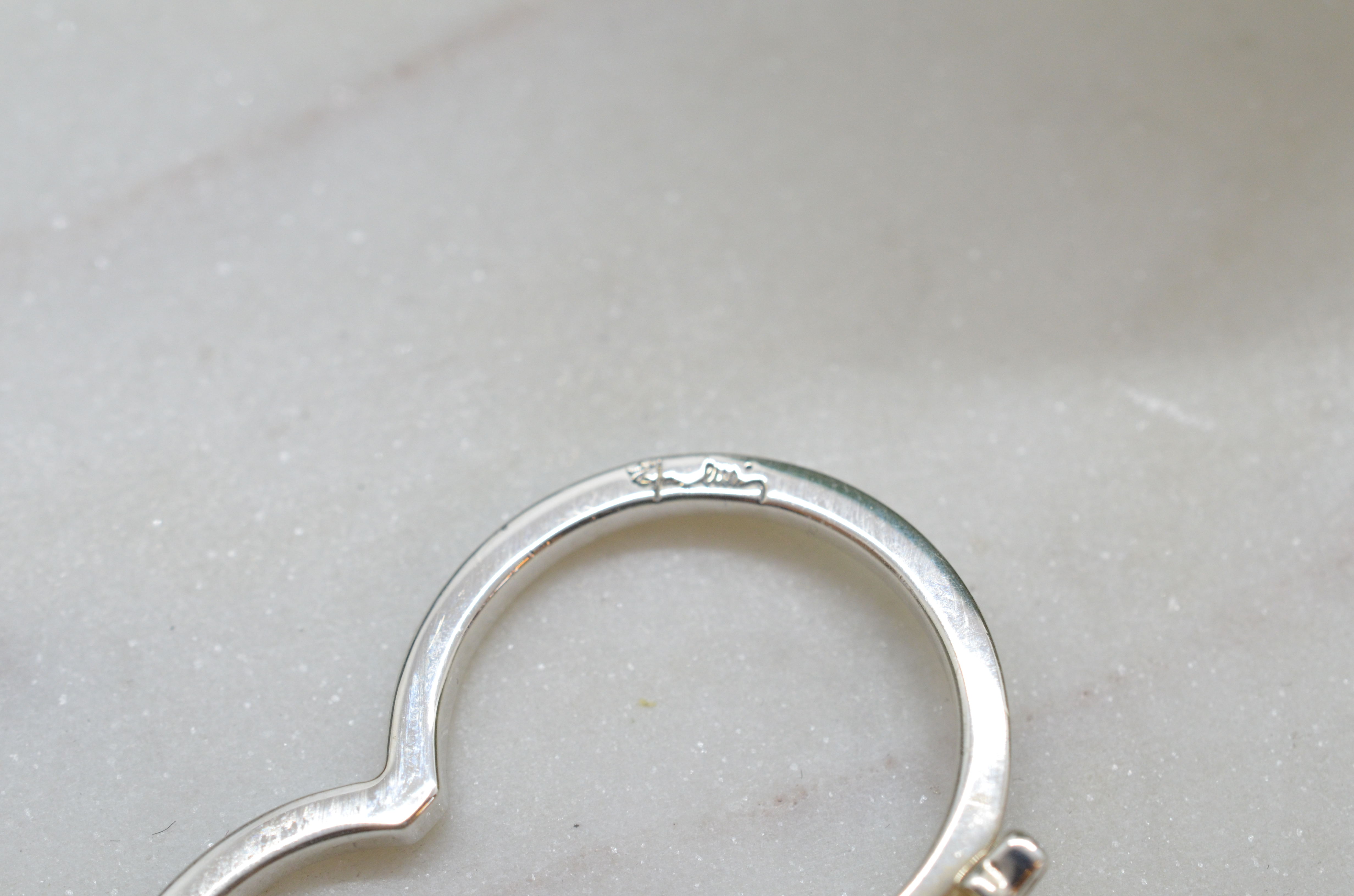 Second Hand Efva Attling "Lala Love" silver ring with red stone. - 4