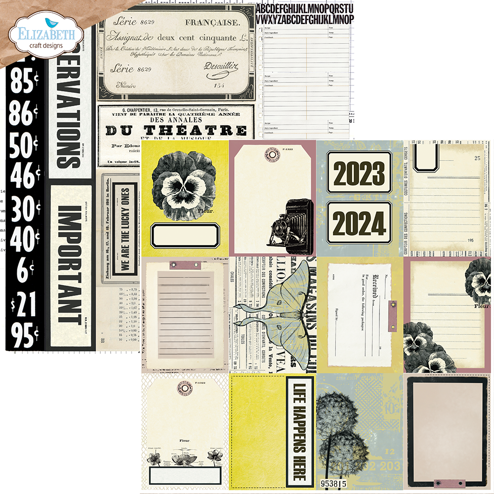 Elizabeth  -  Printed Cardstock - Key Lime Night 12x12 - 9