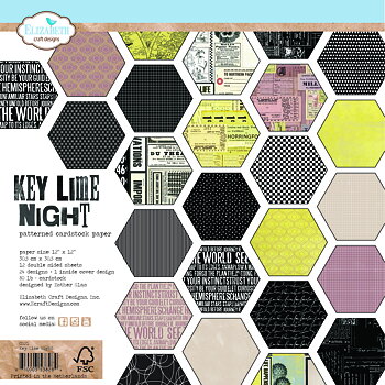Elizabeth  -  Printed Cardstock - Key Lime Night 12x12