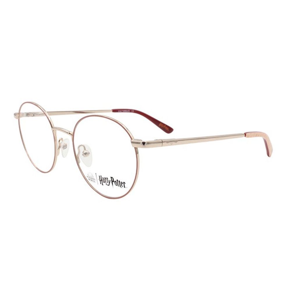 JOLIE barnglasögon från Harry Potter eyewear - runda glasögon i guldfärgad metall och rosa till barn - hemlån - vinkel