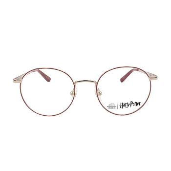 JOLIE barnglasögon från Harry Potter eyewear - runda glasögon i guldfärgad metall och rosa till barn - hemlån - fram