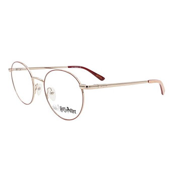 JOLIE barnglasögon från Harry Potter eyewear - runda glasögon i guldfärgad metall och rosa till barn - komplett - vinkel