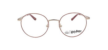JOLIE barnglasögon från Harry Potter eyewear - runda glasögon i guldfärgad metall och rosa till barn - båge - fram