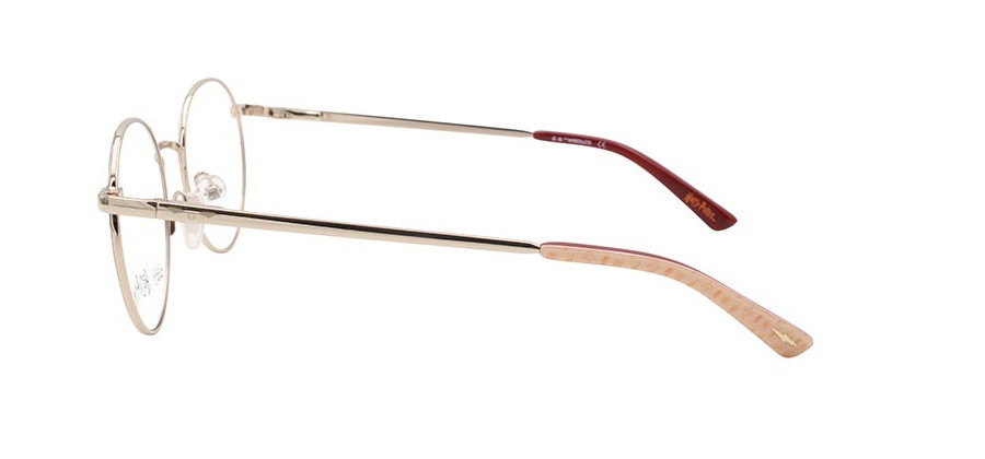 JOLIE barnglasögon från Harry Potter eyewear - runda glasögon i guldfärgad metall och rosa till barn - båge - sida