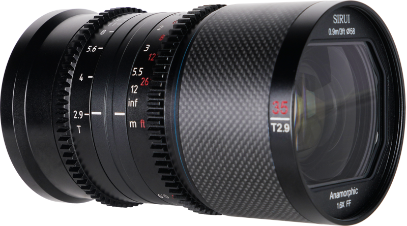 Sirui Anamorphic Lens Saturn 35mm T2.9 1.6x Carbon Fiber Full Frame - 5