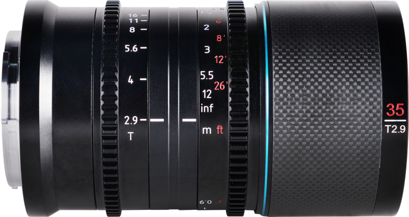 Sirui Anamorphic Lens Saturn 35mm T2.9 1.6x Carbon Fiber Full Frame - 3