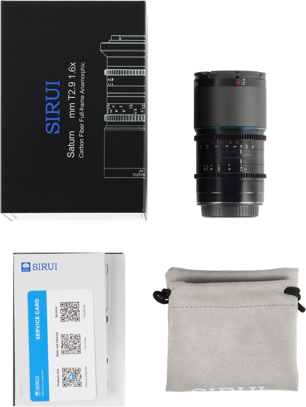Sirui Anamorphic Lens Saturn 50mm T2.9 1.6x Carbon Fiber Full Frame - 7