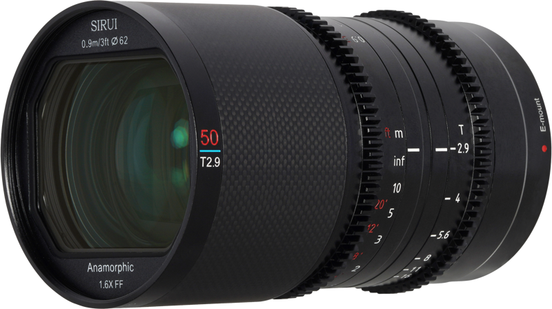 Sirui Anamorphic Lens Saturn 50mm T2.9 1.6x Carbon Fiber Full Frame - 3