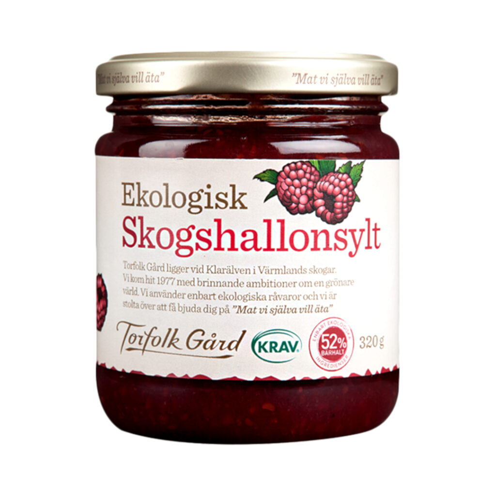 Hallonsylt skogshallon 320g 