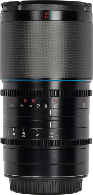 Sirui Anamorphic Lens Saturn 75mm T2.9 1.6x Carbon Fiber Full Frame - 2