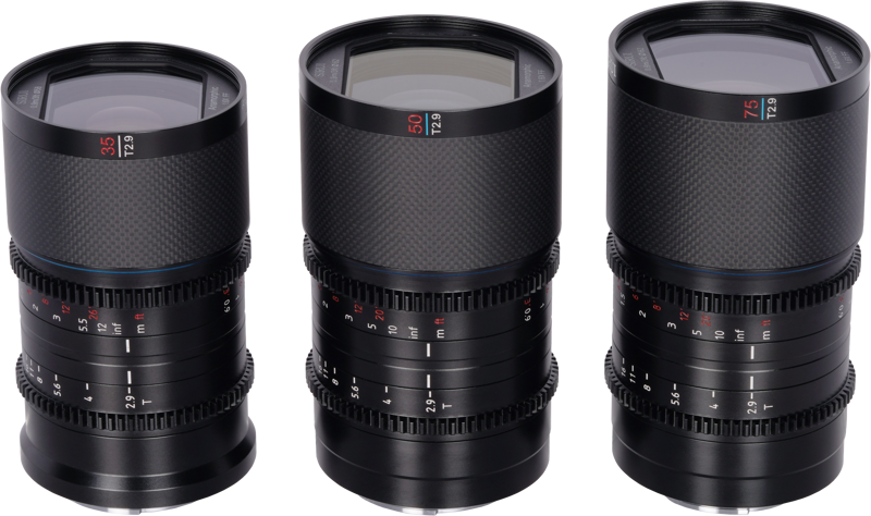 Sirui Anamorphic Lens Saturn Kit 35, 50 & 75mm T2.9 1.6x Carbon Fiber Full Frame - 3