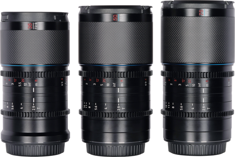 Sirui Anamorphic Lens Saturn Kit 35, 50 & 75mm T2.9 1.6x Carbon Fiber Full Frame - 2