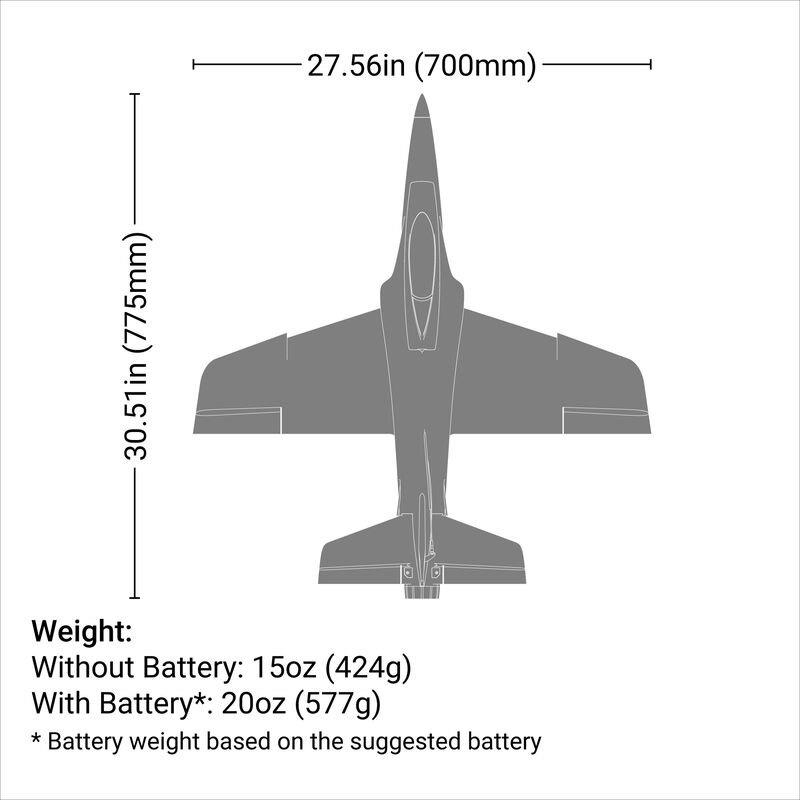E-flite Habu SS (Super Sport) 50mm EDF Jet BNF Basic with SAFE Select and AS3X - 30