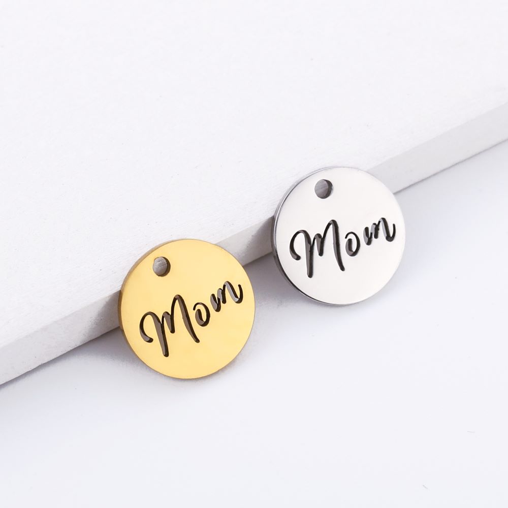 Mom-berlock 12 mm guldfärgat stål - 3