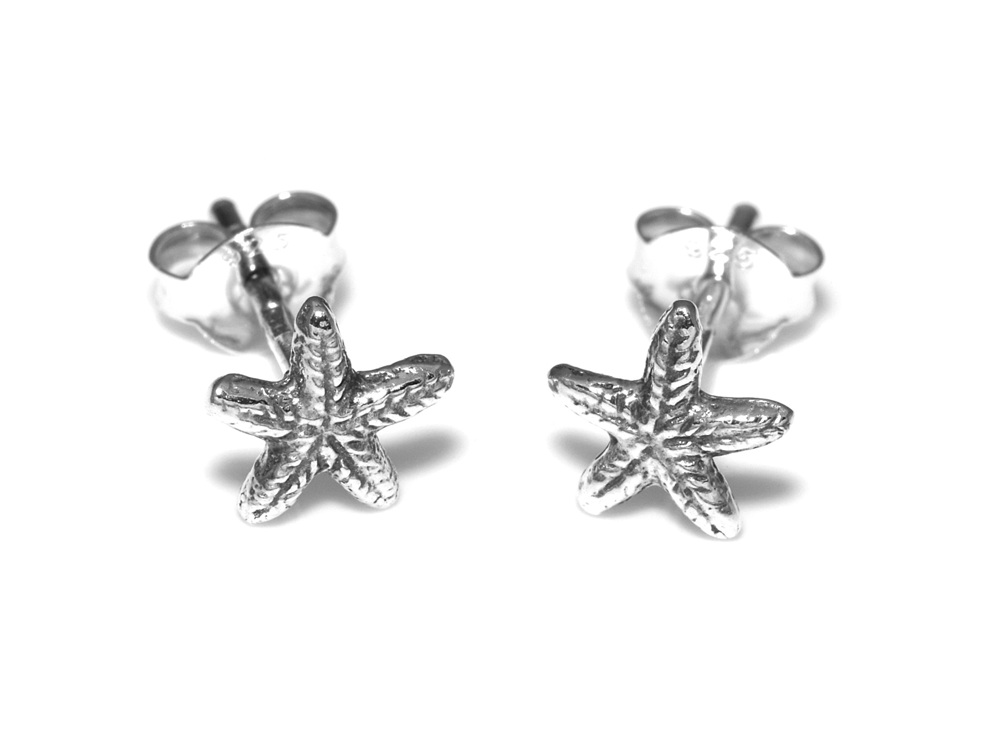 Sjöstjärna Örhängen i Äkta 925 Silver, Hav Örhänge, Strand Accessoar, Djur Smycke