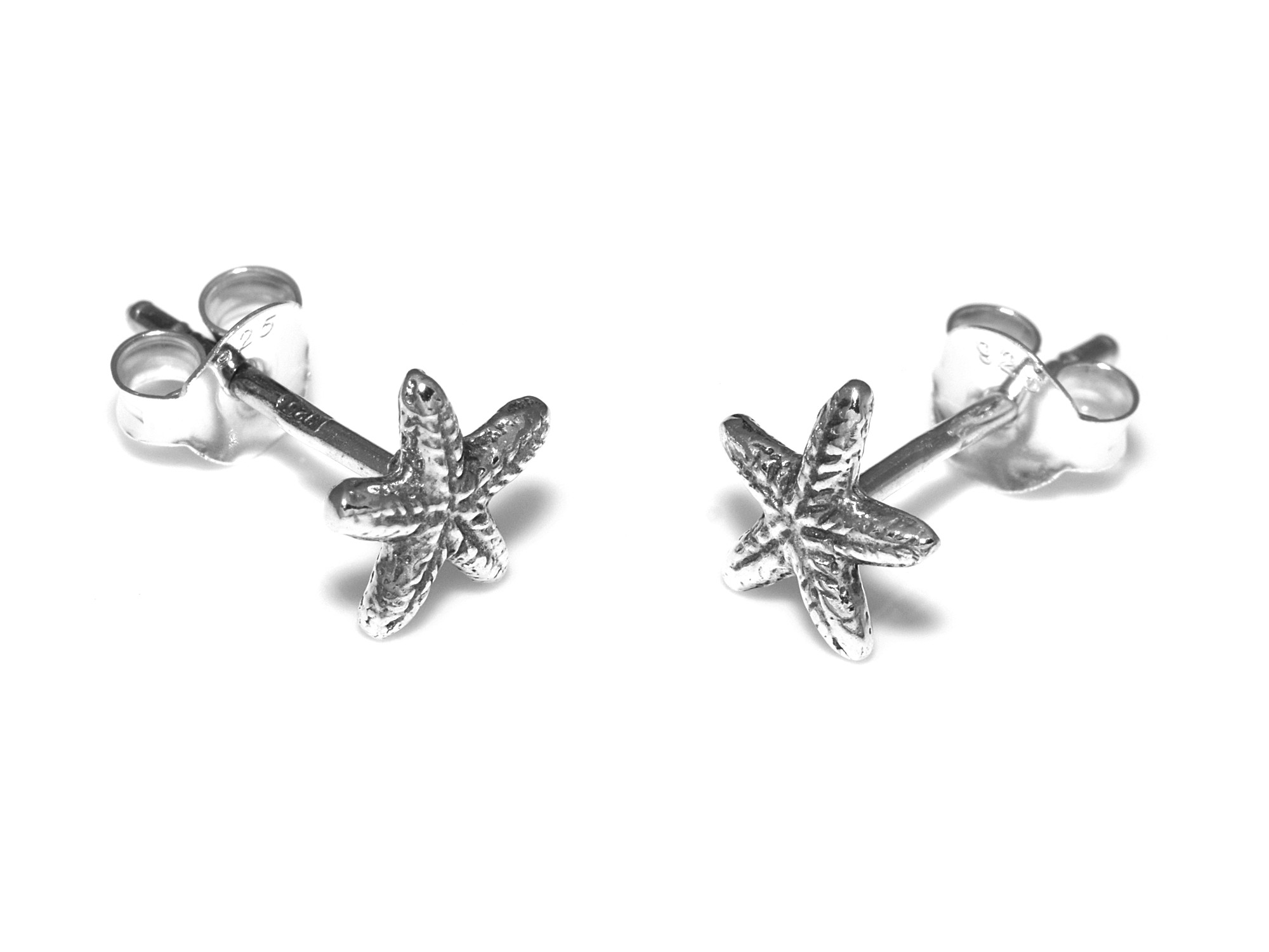 Sjöstjärna Örhängen i Äkta 925 Silver, Hav Örhänge, Strand Accessoar, Djur Smycke - 2