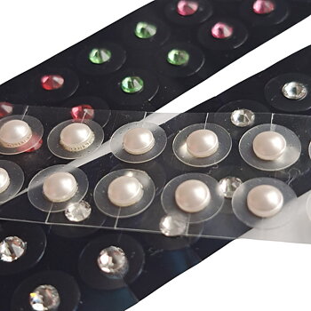 Crystal Ear pellets, Swarovskikristaller och pärlor, Bling-Bling för öronakupressur 20 st/fp