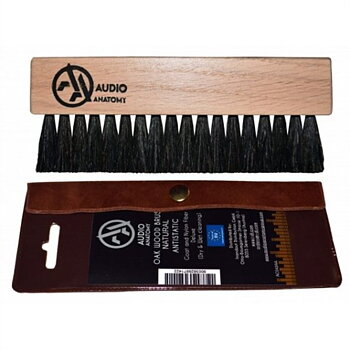 Oak Wood Brush Natural With Antistatic Goat And Nylon Fiber - Deluxe (Dry & Wet Cleaning)