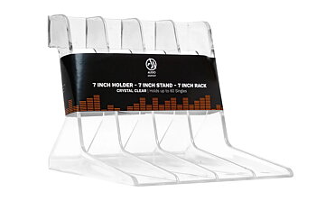 Vinyl Stand- 7 Inch Single Rack (Shaped - Hips Plastic) Crystal Clear