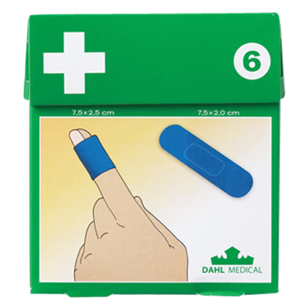 Plastplåster blå detectable 50-pack, Dahl Medical