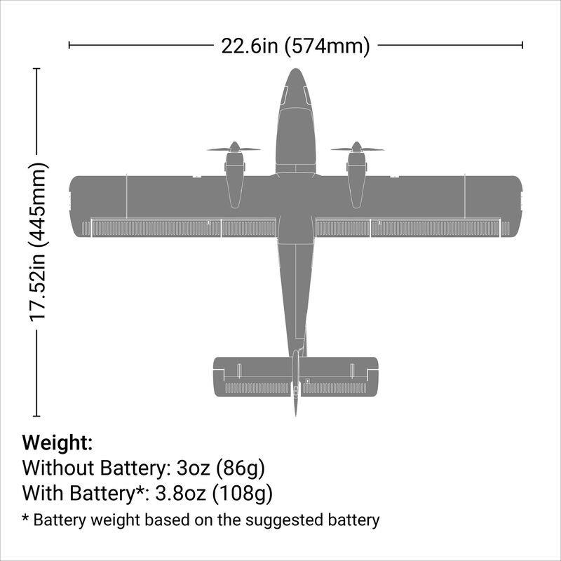 E-flite UMX Twin Otter BNF Basic with AS3X and SAFE Select - 16