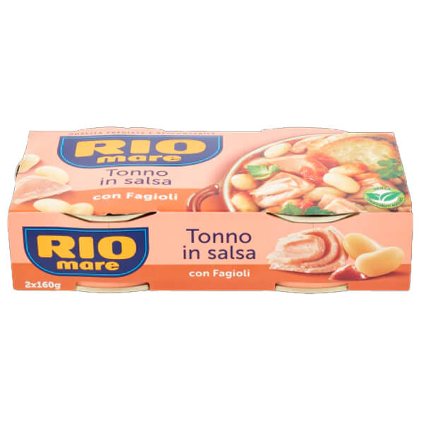 rio mare, tonno in salsa con fagioli, 2st x 160g