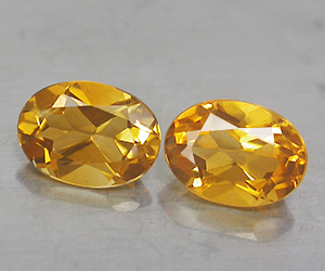 Piedras preciosas citrinas naturales de talla ovalada a juego de 3,39 ct - 3