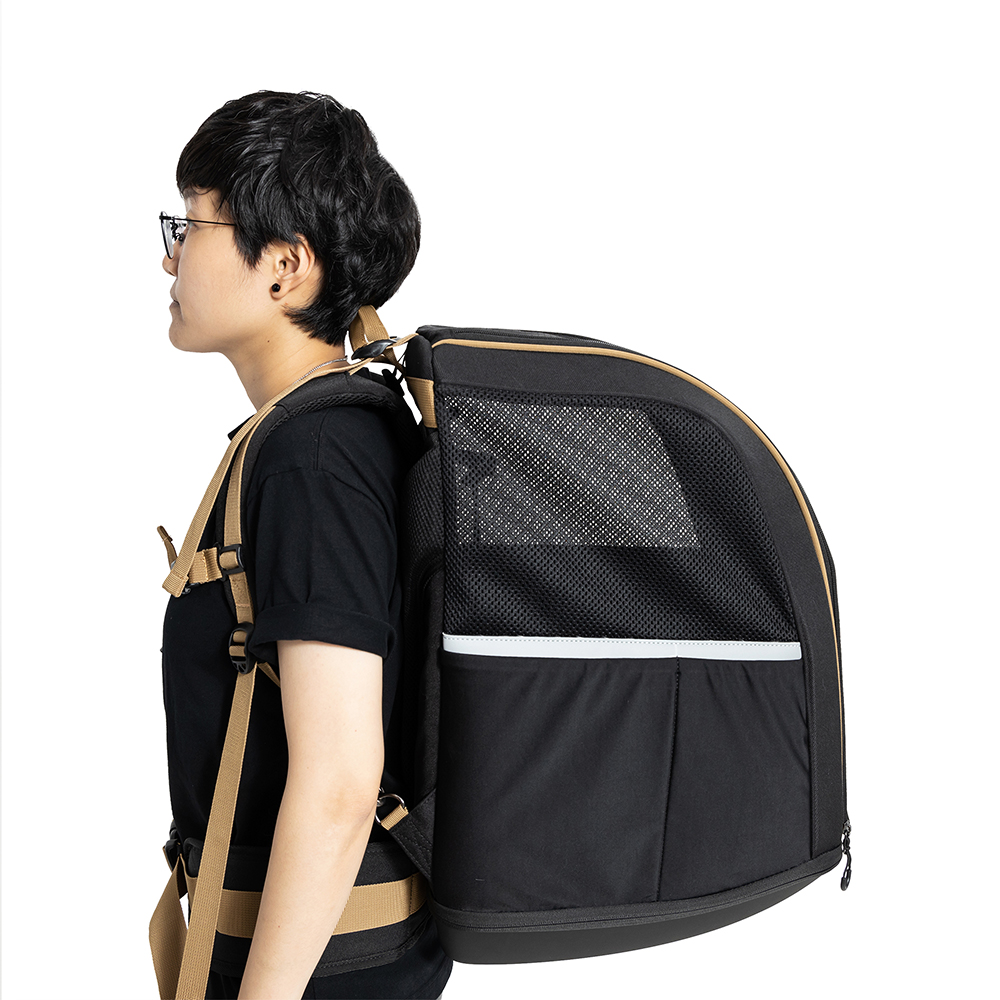 Champion Large Dog Carrier Backpack - Musta  - 5