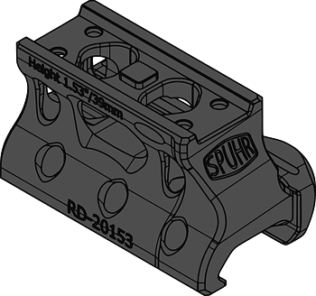 RD-20153 Aimpoint T-2/CompM5 Mount H39mm/1.53" PIC (Absolute)