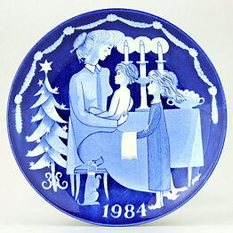 Stig Lindberg (Jultallrik 1984) Wall Plate with Christmas Motif 22 cm <with Box>