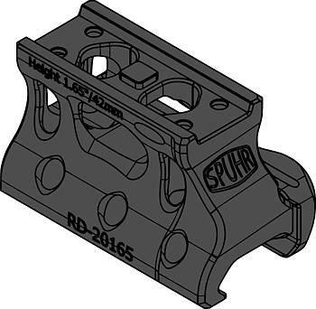 RD-20165 Aimpoint T-2/CompM5 Mount H42mm/1.65" PIC (Lower 1/3)