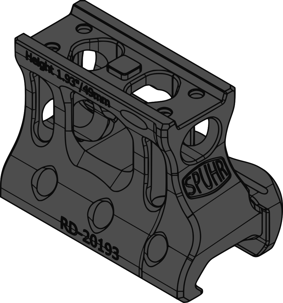 Spuhr Web Shop - RD-20193 Aimpoint T-2/CompM5 Mount H49mm