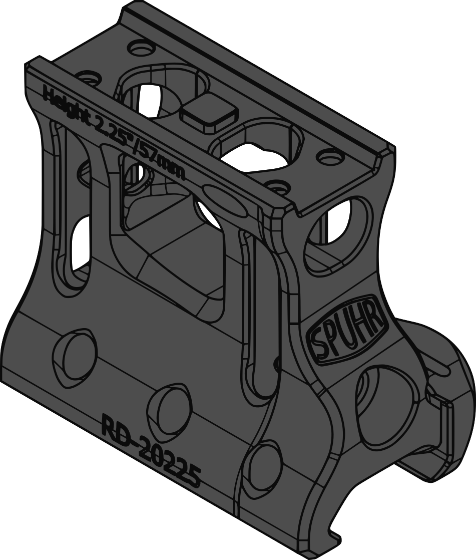 RD-20225 Aimpoint T-2/CompM5 Mount H57mm/2.25" PIC
