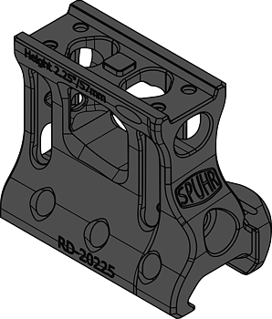 RD-20225 Aimpoint T-2/CompM5 Mount H57mm/2.25" PIC