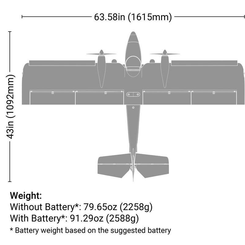 E-flite Twin Timber 1.6m PNP - 23