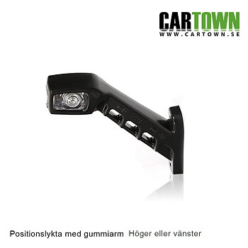 Positionslampa med gummiarm Lång Hö/Vä Rak