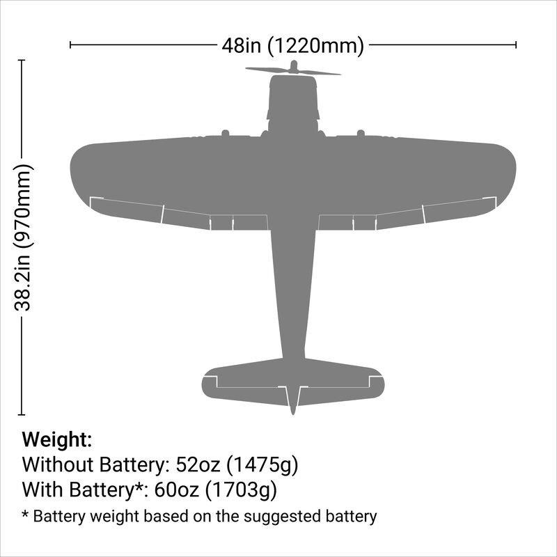 E-flite F4U-4 Corsair 1.2m BNF Basic with AS3X and SAFE Select - 21