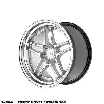 Ström Wheels DS-05 18x9,5 ET15 5x114,3 Hyper Silver / Polerad 