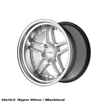 Ström Wheels DS-05 18x10,5 ET10 5x114,3 Hyper Silver / Polerad 